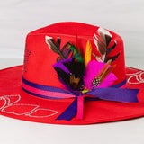 Royal Floral Bling Fedora Hat