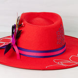 Royal Floral Bling Fedora Hat