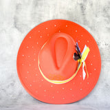 Orangesicle and Yellow Bling Fedora Hat