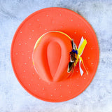 Orangesicle and Yellow Bling Fedora Hat