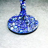 Afro Women Pearl and Rhinestone Stemmed Wine Glasses