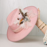 Pretty in Pink Bling Fedora Hat