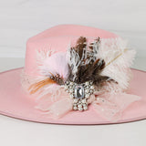 Pretty in Pink Bling Fedora Hat