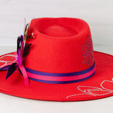 Royal Floral Bling Fedora Hat
