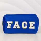 Face Glittered Chenille Letter Pouches
