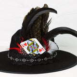 The Gambler Bling Fedora Hat (Queen of Hearts)