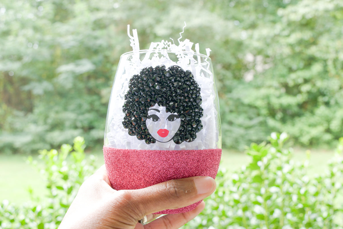 https://backtothesouthbling.com/cdn/shop/files/AfroWomanStemlessBlingWineGlass_1200x.jpg?v=1692376974