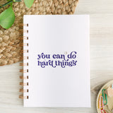 You Can Do Hard Things Bling Notebook Journal