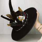 The Gambler Bling Fedora Hat (Queen of Spades)
