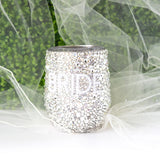 Bride Rhinestone and Pearl Bling Cup