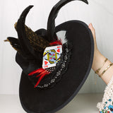 The Gambler Bling Fedora Hat (Queen of Hearts)