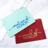 Matron of Honor Pouch and Makeup Bag [Made-to-Order]