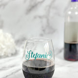 Personalized Wine Glass [Glitter-dipped] [Made-to-Order]