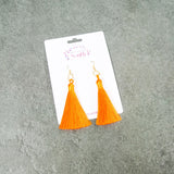 Mila Tassel Earring in Orange