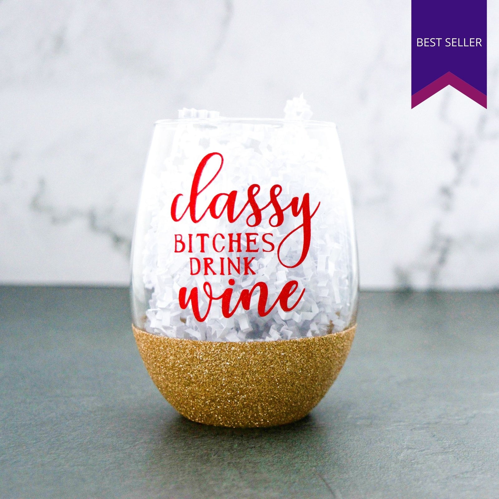 I Make Pour Decisions Glass [Glitter-dipped] - Back to the South Bling