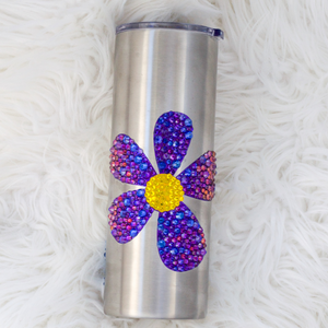 Flower Stainless Steel Bling Cup