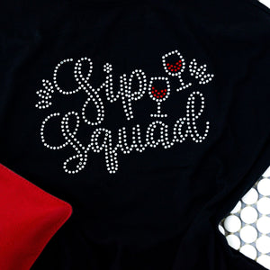 Black Sip Squad Bling T-shirt