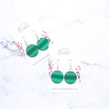 Chelsea Round Fish Hook Earrings in Green