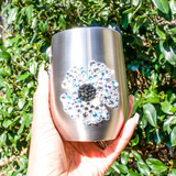 Flower Stainless Steel Bling Cup